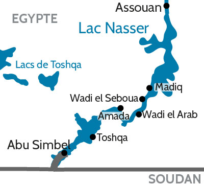 Lac Nasser à bord de la Nubiana ✈